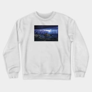 Lightning over Sugarloaf Rock Crewneck Sweatshirt